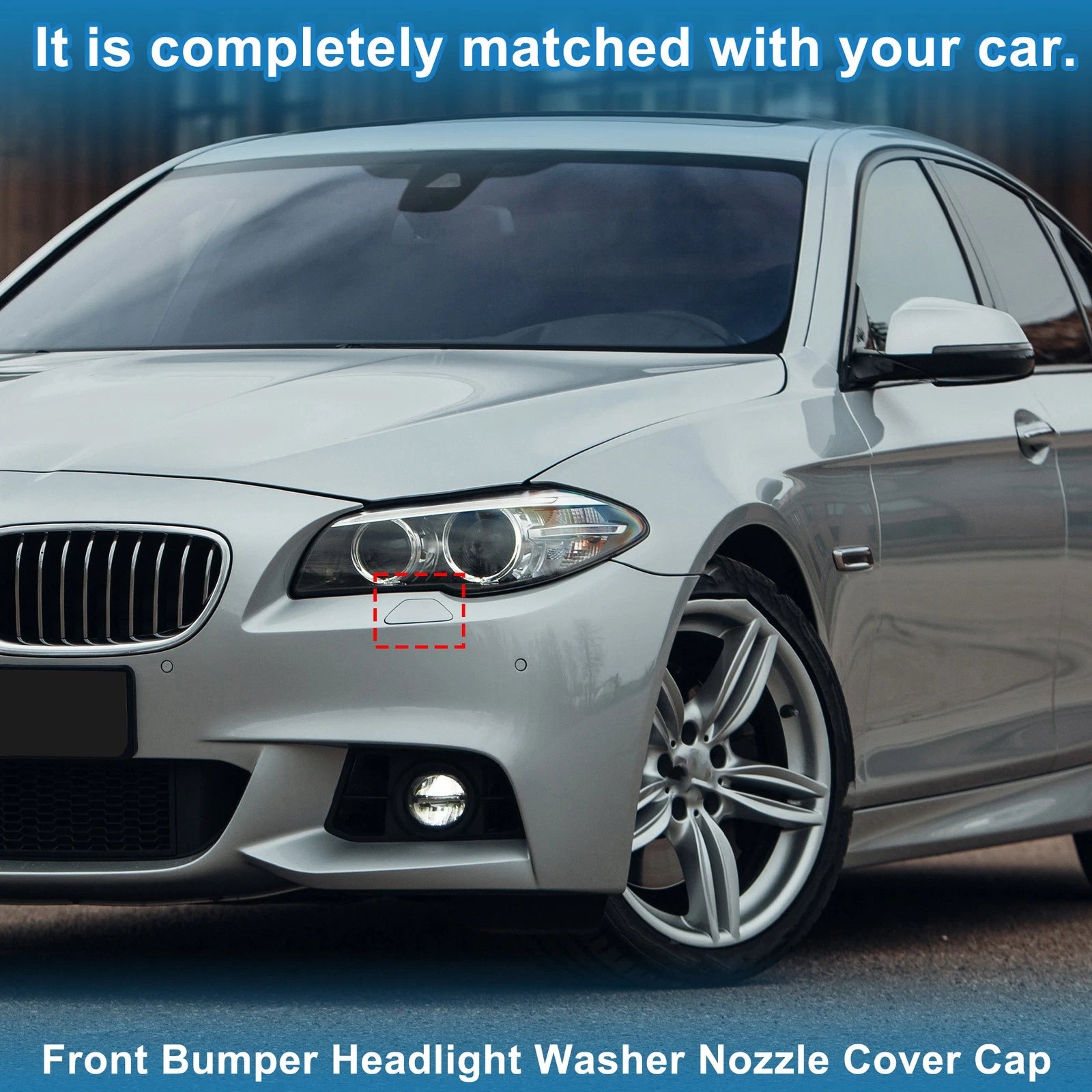 Front Left Washer Nozzle Cover Cap No. 51118048679 for BMW 528i (2011–2016) Gray