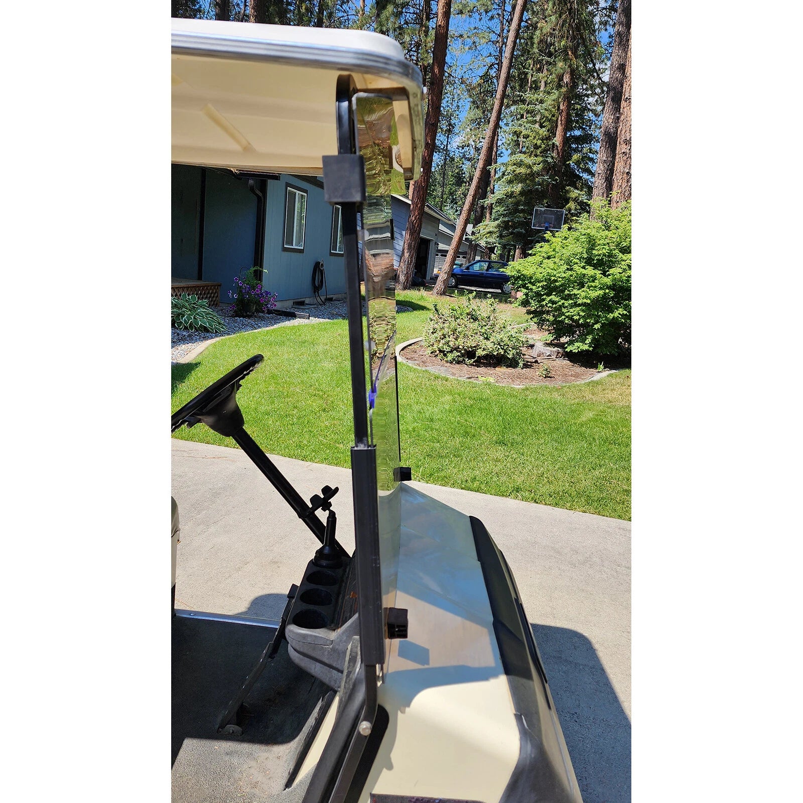Tinted Fold Down Windshield for EZGO Marathon (1986–1994.5)