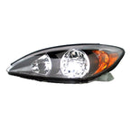Replacement Black Passenger Side Head Light Assembly For 2002-2004 Toyota Camry