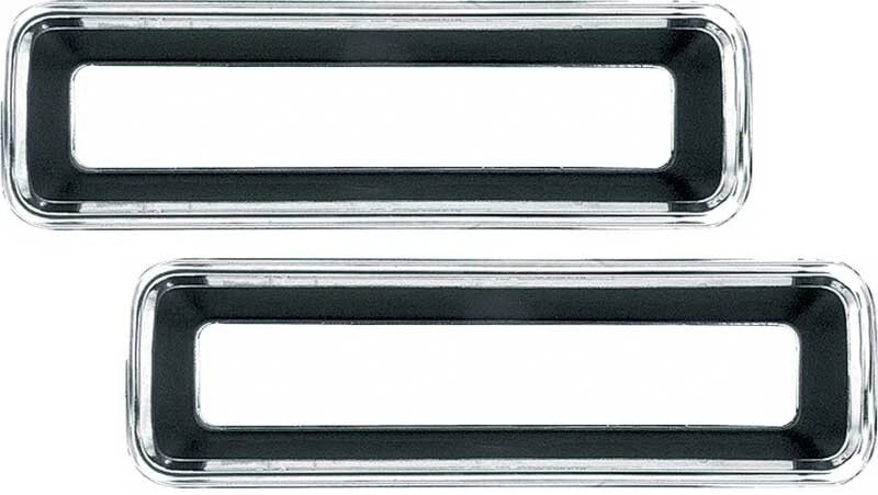 Chrome Rear Tail Light Lamp Bezels for 1967 Chevy Camaro (Pair)