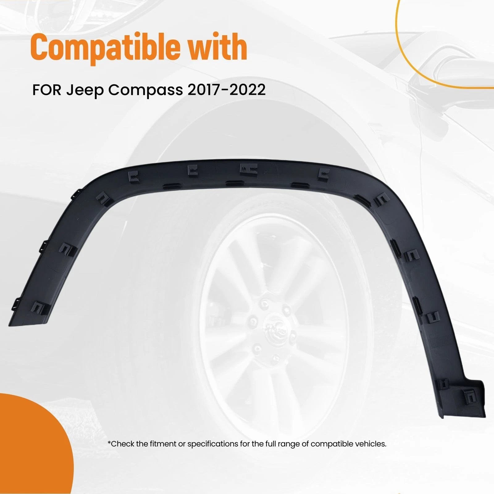 Fender Arch Flare Trim Front Right for Jeep Compass (2017–2022) 5UP10RXFAB