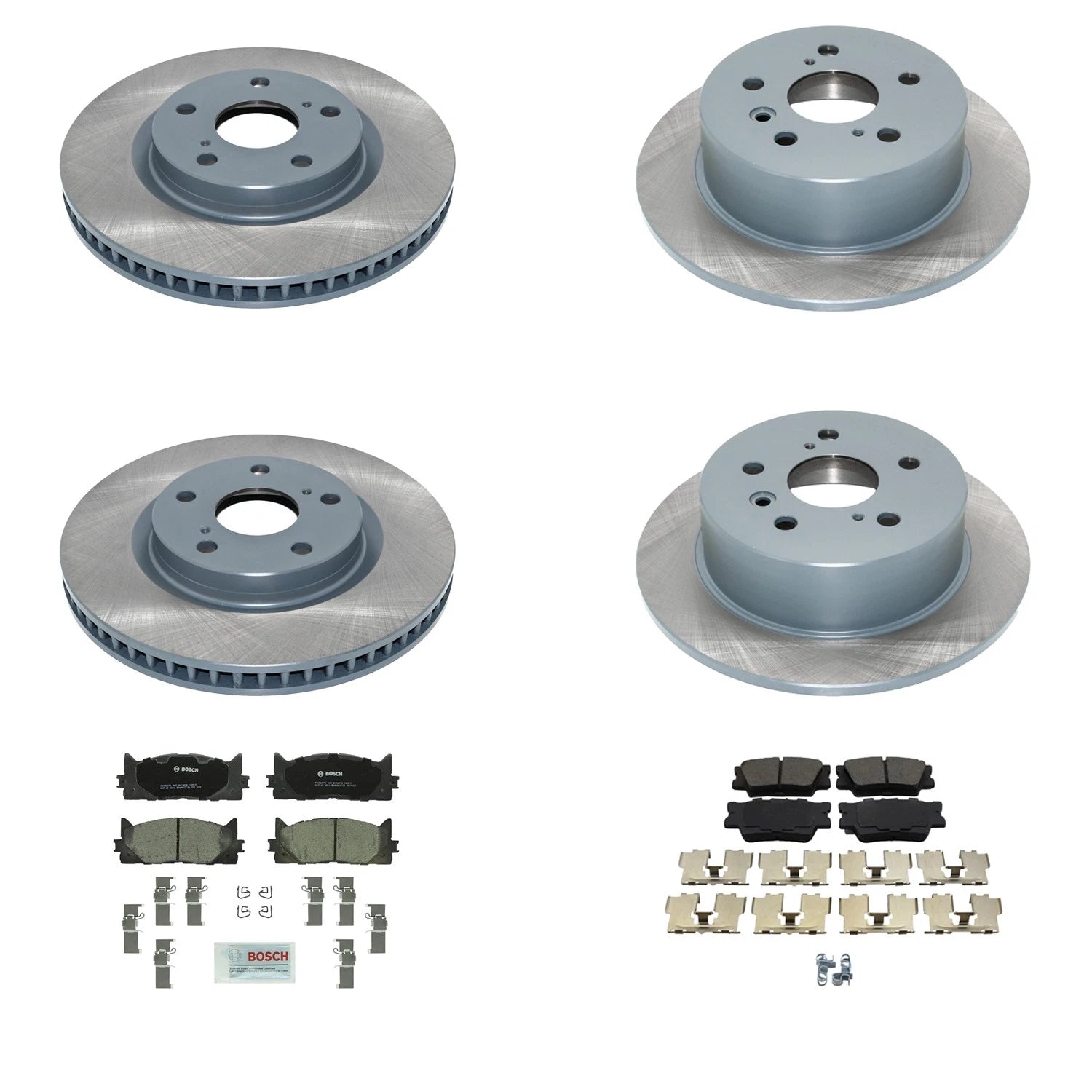 DuraGo Front Rear Rotors & Bosch QuietCast Brake Pads Kit for Avalon (2013–2018)