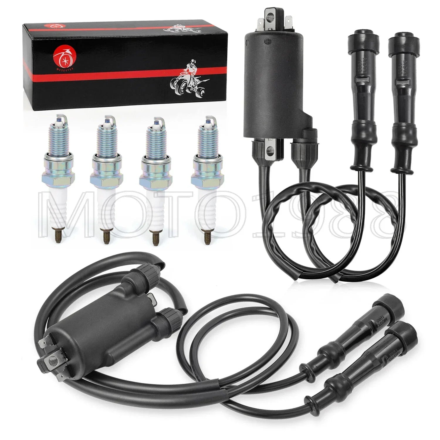 Ignition Coil Pack & Spark Plug for HONDA V65 Magna 1100 VF1100C (1983–1986)