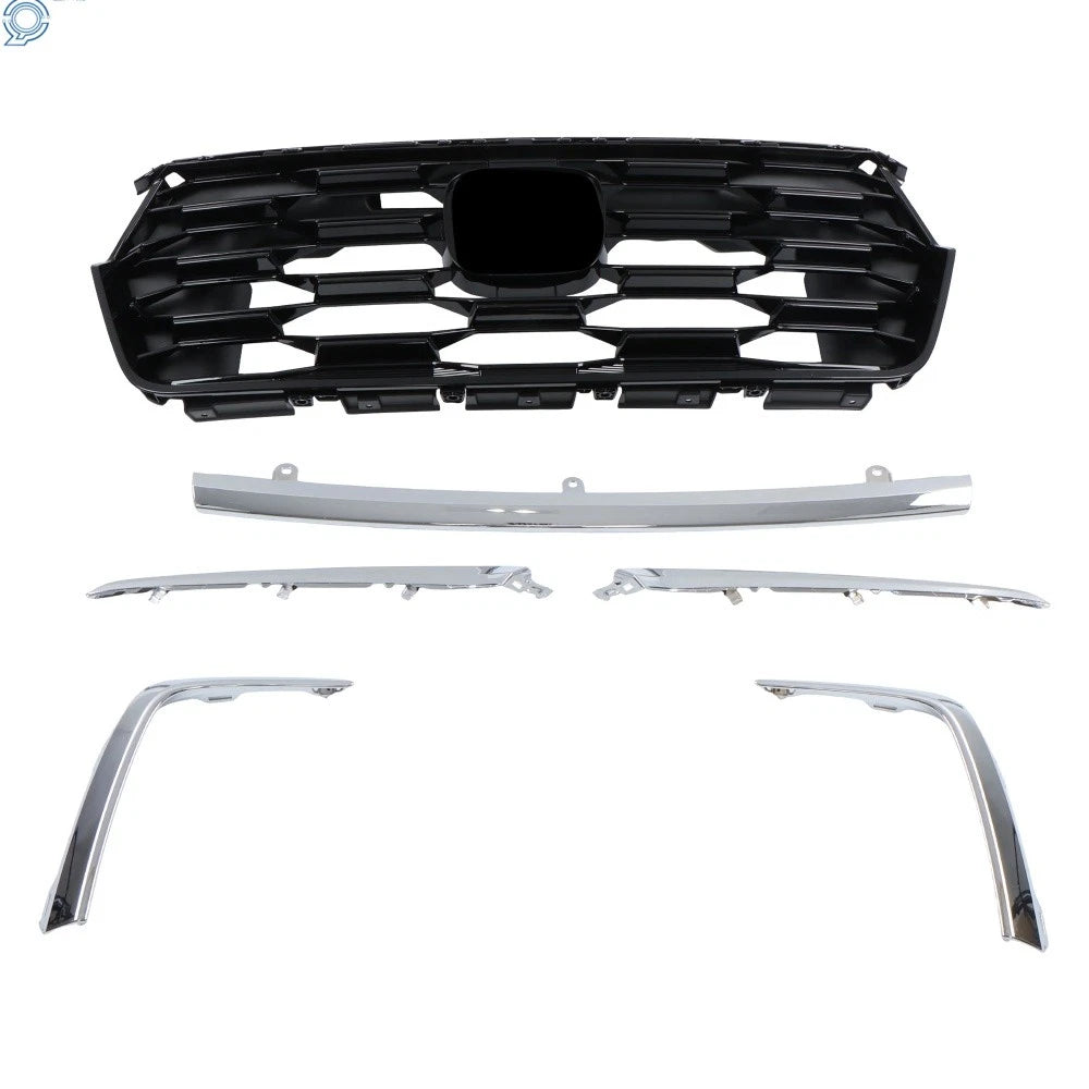 Front Bumper Grille with Chrome Trim for Honda Pilot (2023-2025)
