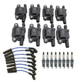 Set of 8 NGK Ignition Coil Wires & Iridium Spark Plugs for Express 1500 2500 (2003–2020)