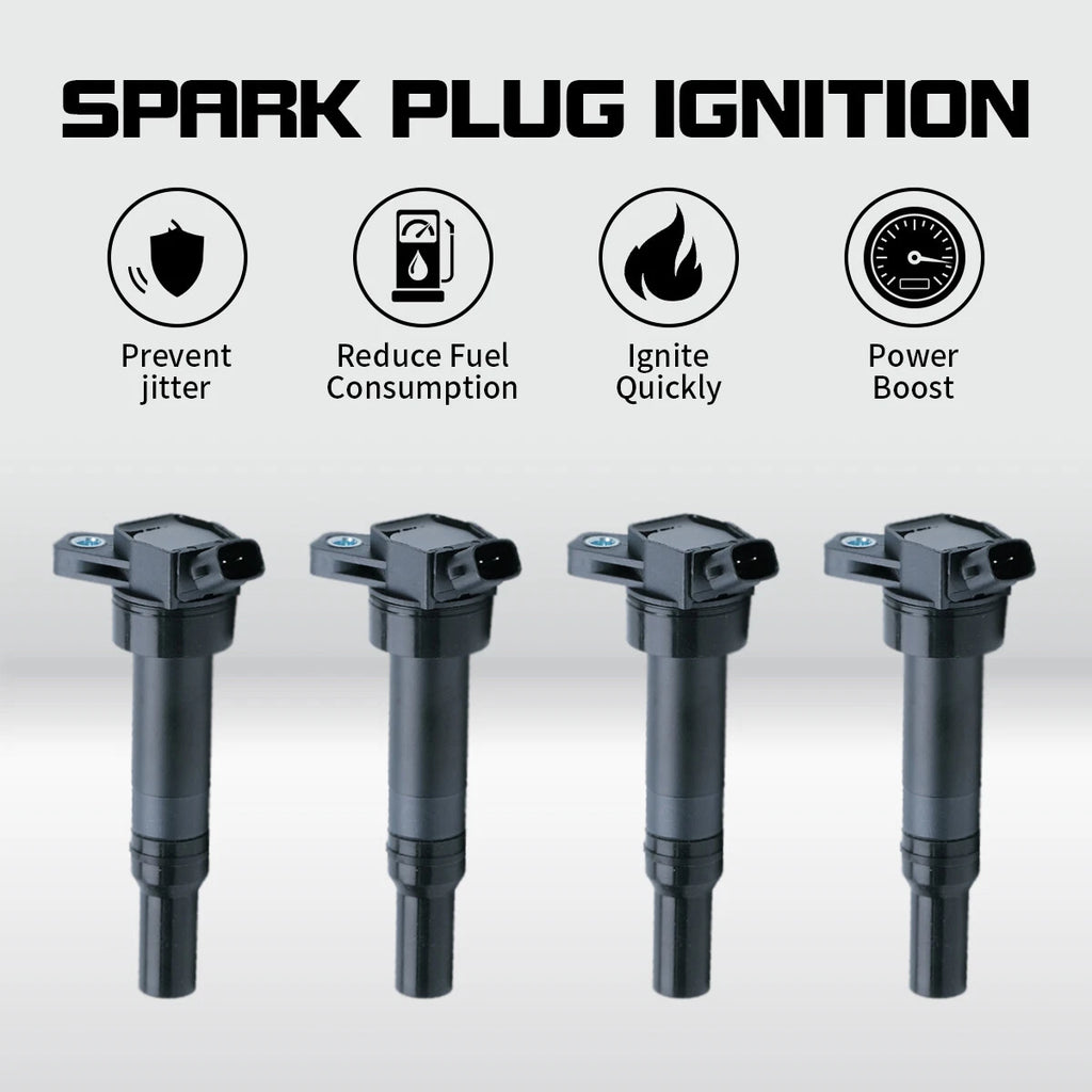 Set of 4 Ignition Coils for Hyundai Elantra Kia Soul (2001–2017) UF651 27300-2E000 C1804