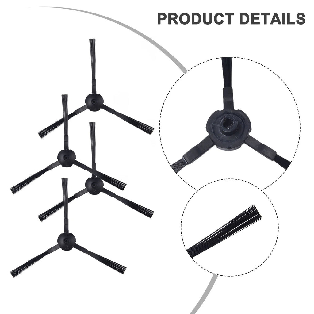 Side Brush Set for Zaco V5s Pro (2019–2023) Black Plastic