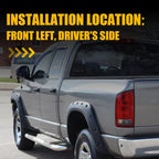 Left Driver Heated Mirror Glass for Dodge Ram 1500 (2005–2009)