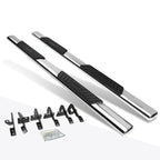Set of 2 Chrome Oval 5" Side Step Nerf Bars for Ford F150 SuperCrew (2009–2014)