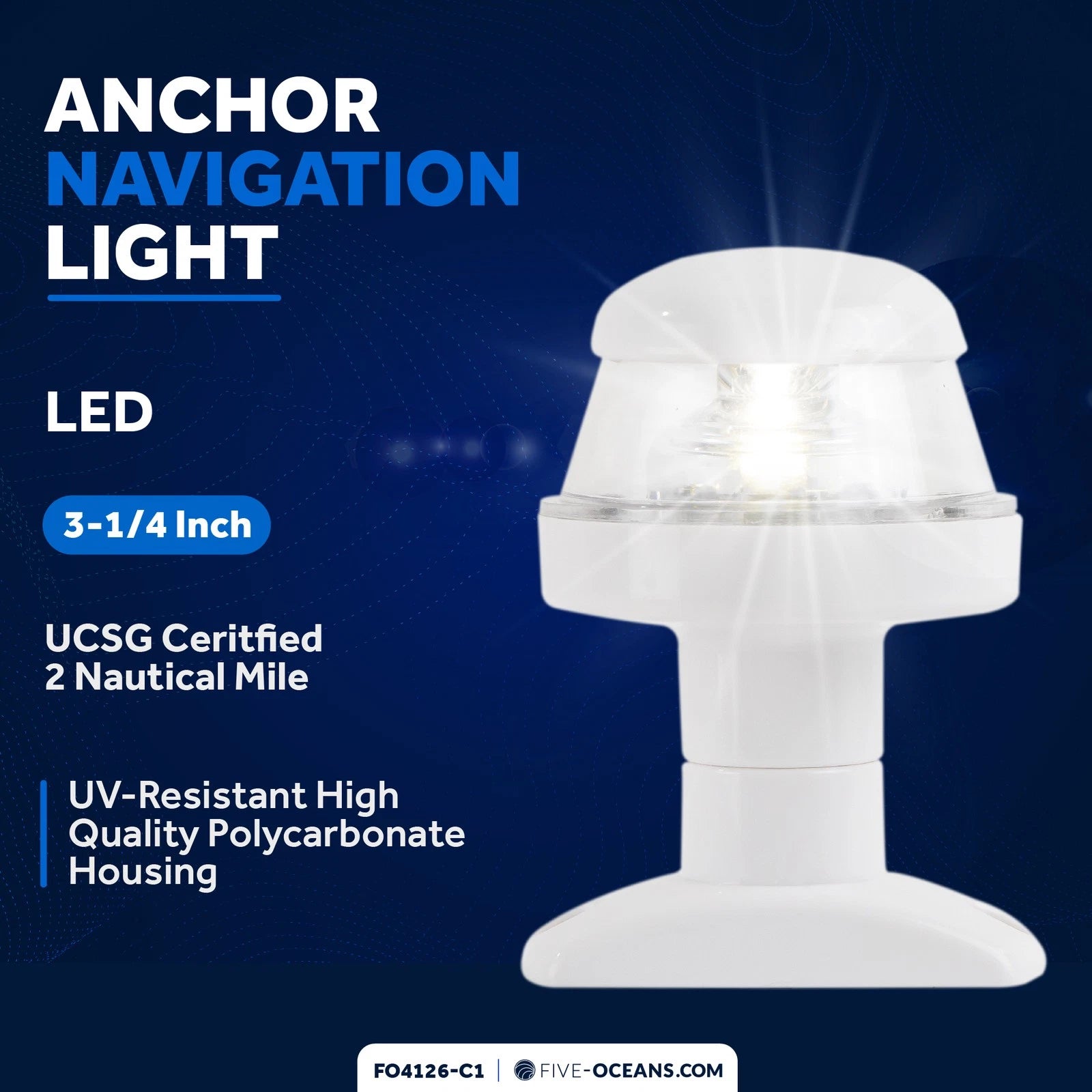 LED Bi-Color Bow & 360 All Round Anchor Navigation Light for Boat