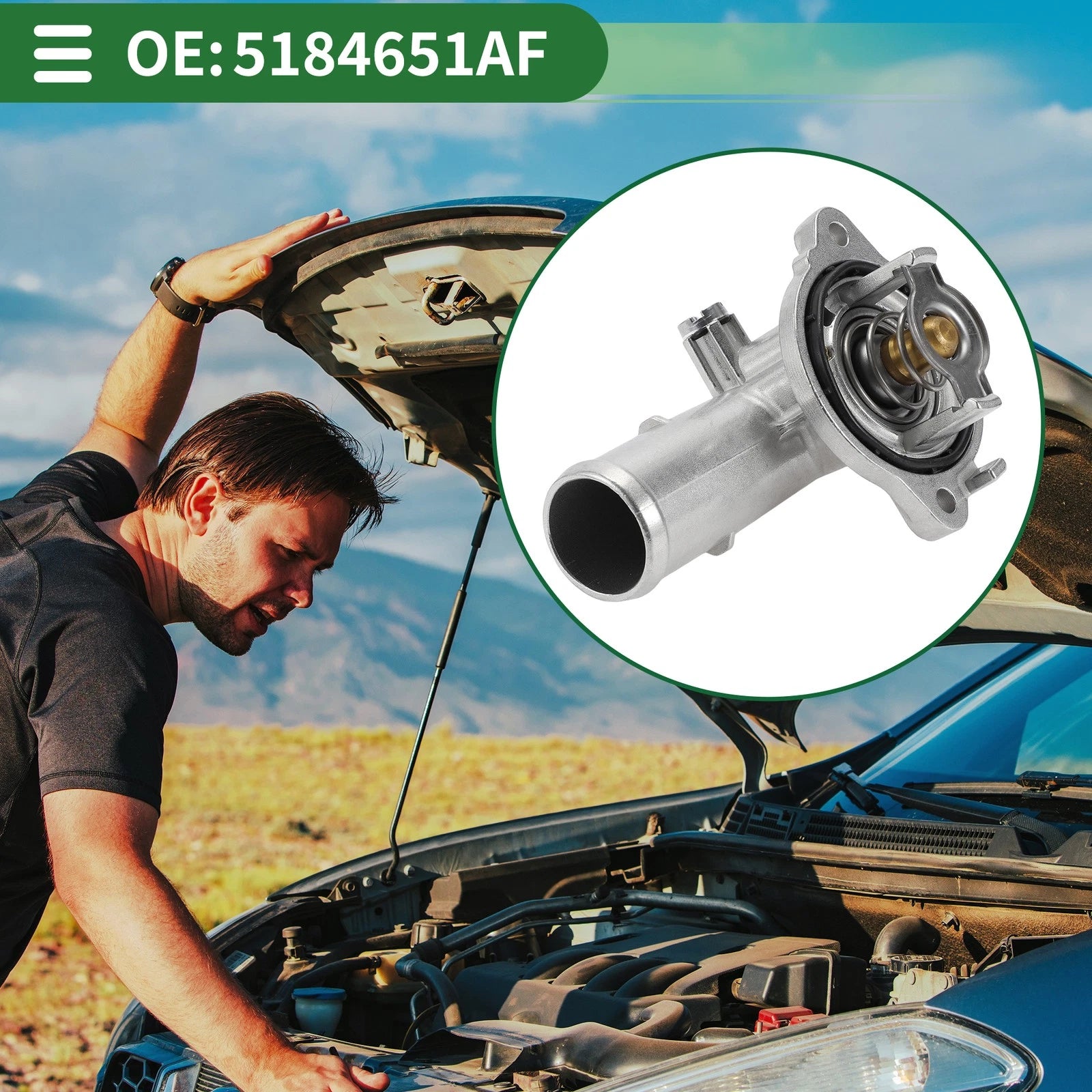Thermostat Housing for Dodge Durango (2011–2015) & Jeep Wrangler (2012–2017)