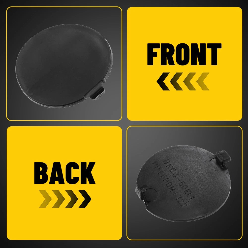 Set of 2 Rear Bumper Tow Hook Cover Caps for Mazda 3 (2014–2016)