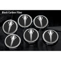 Chrome Stingray Cap Covers w/Black C-Fiber Inlay for 2014-19 Corvette Z06 Manual