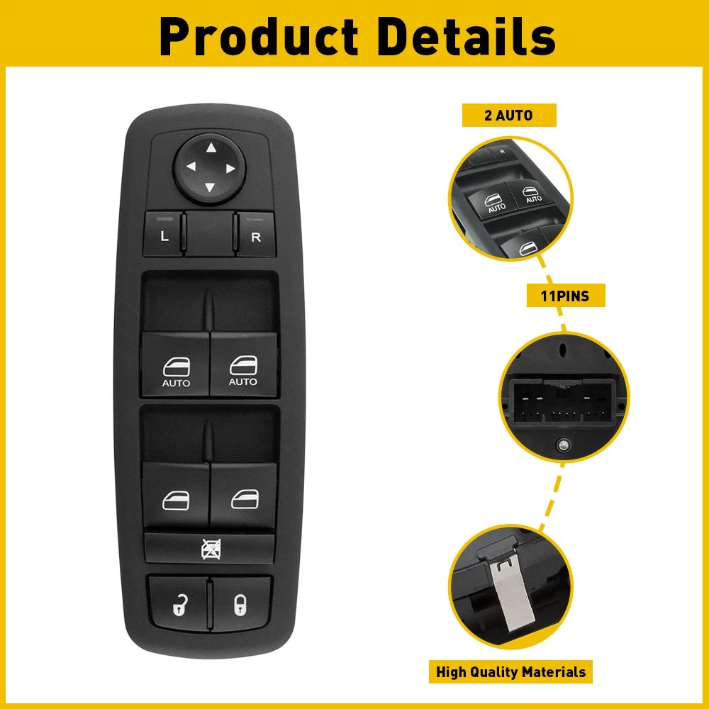 Power Window Control Switch for Chrysler 300 Dodge Charger Ram 1500 (2015-2020)