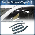 Set of 4 Window Deflectors for Honda CR-V (2007–2011) Black Vent Visors