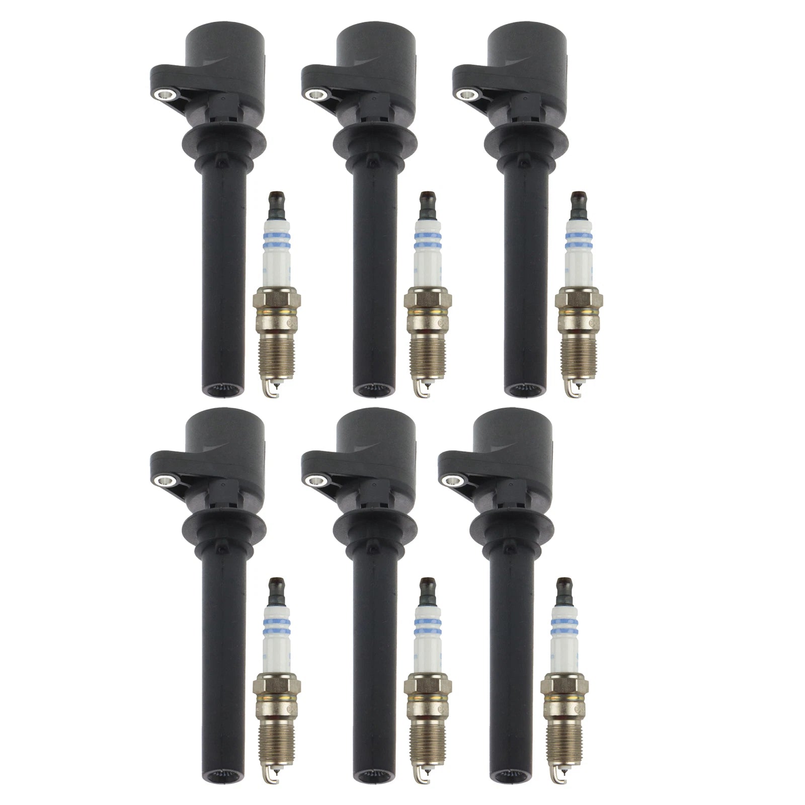 Set of 6 Ignition Coils & 6 Iridium Spark Plugs for Ford Mazda V6