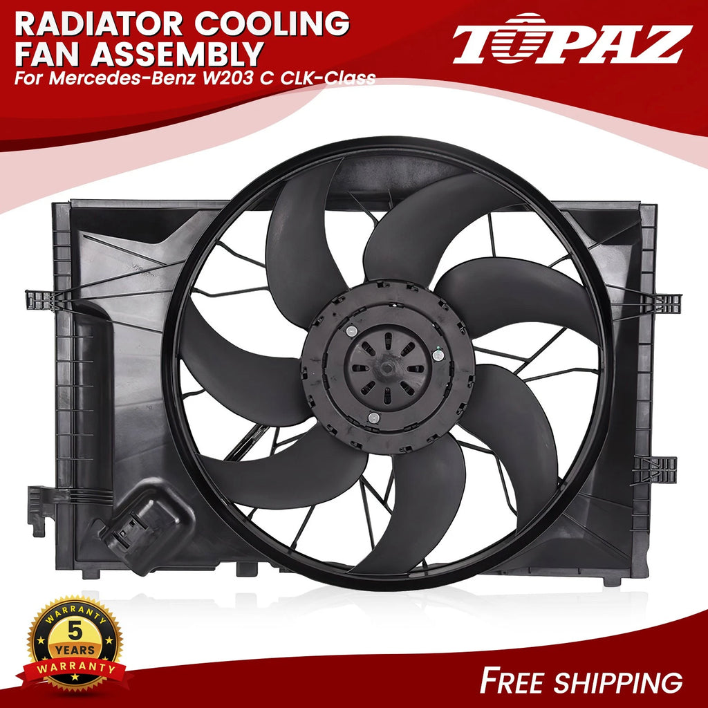 Radiator Cooling Fan Assembly for Mercedes-Benz W203 CLK-Class (2001–2007)