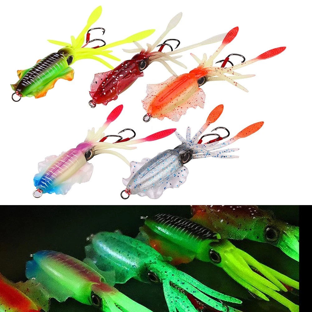 15cm Squid Trap Fishing Lure 556g UV Luminous Jig for Fishing Trips