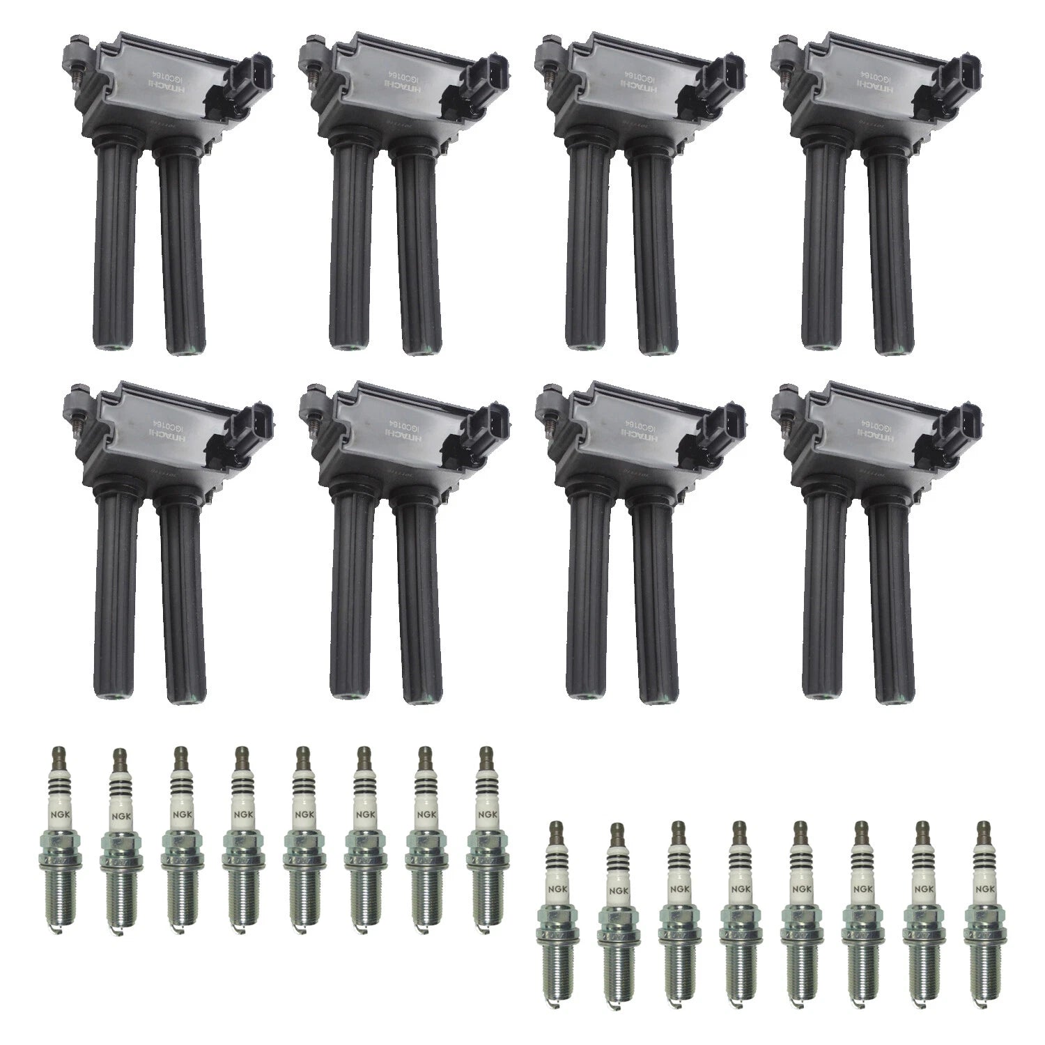 Set of 8 Ignition Coils & 16 NGK Iridium Spark Plugs for Dodge Durango (1500)