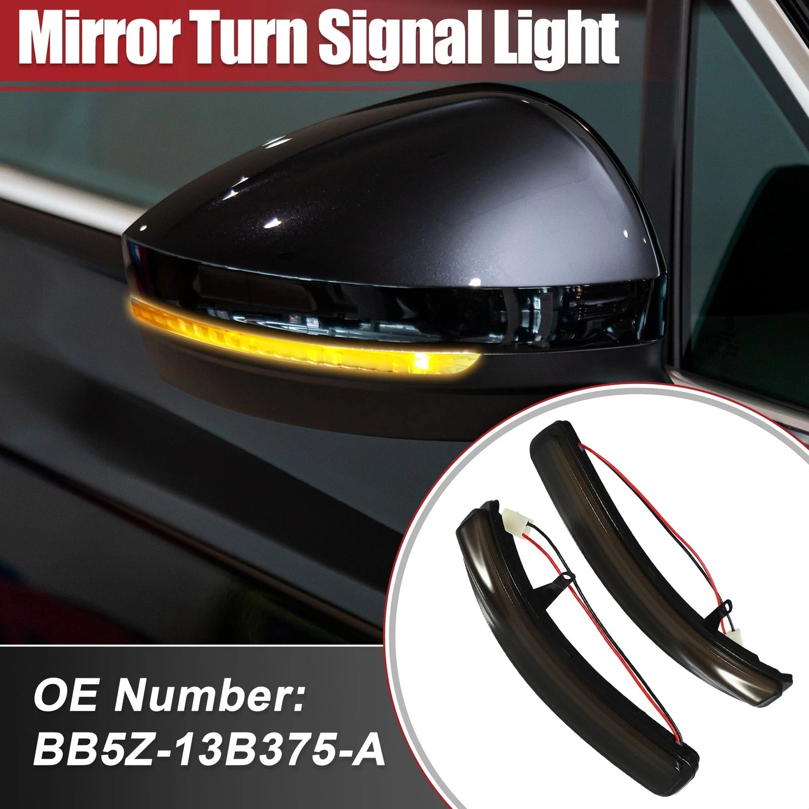 2X LED Mirror Turn Signal Lights for Ford Explorer (2011–2019)