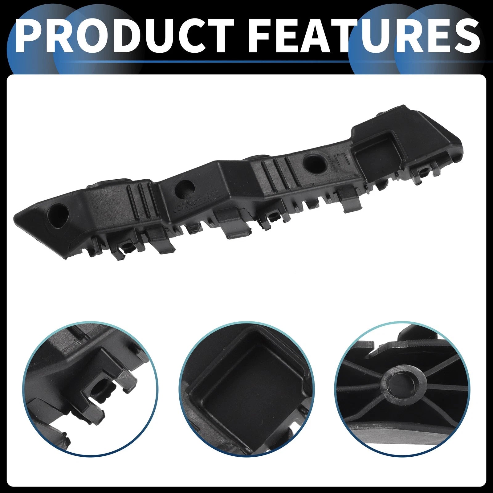 1 Pair Front Bumper Retainer Bracket No.86513H9000 for Kia Rio (2018–2020)
