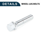 10 Pcs M14x1.5mm Ball Seat Wheel Lug Bolt 60mm Shank for Volkswagen Audi 