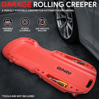 38'' Portable Red Repair Floor Creeper for Car SUV (Fits Most Models)