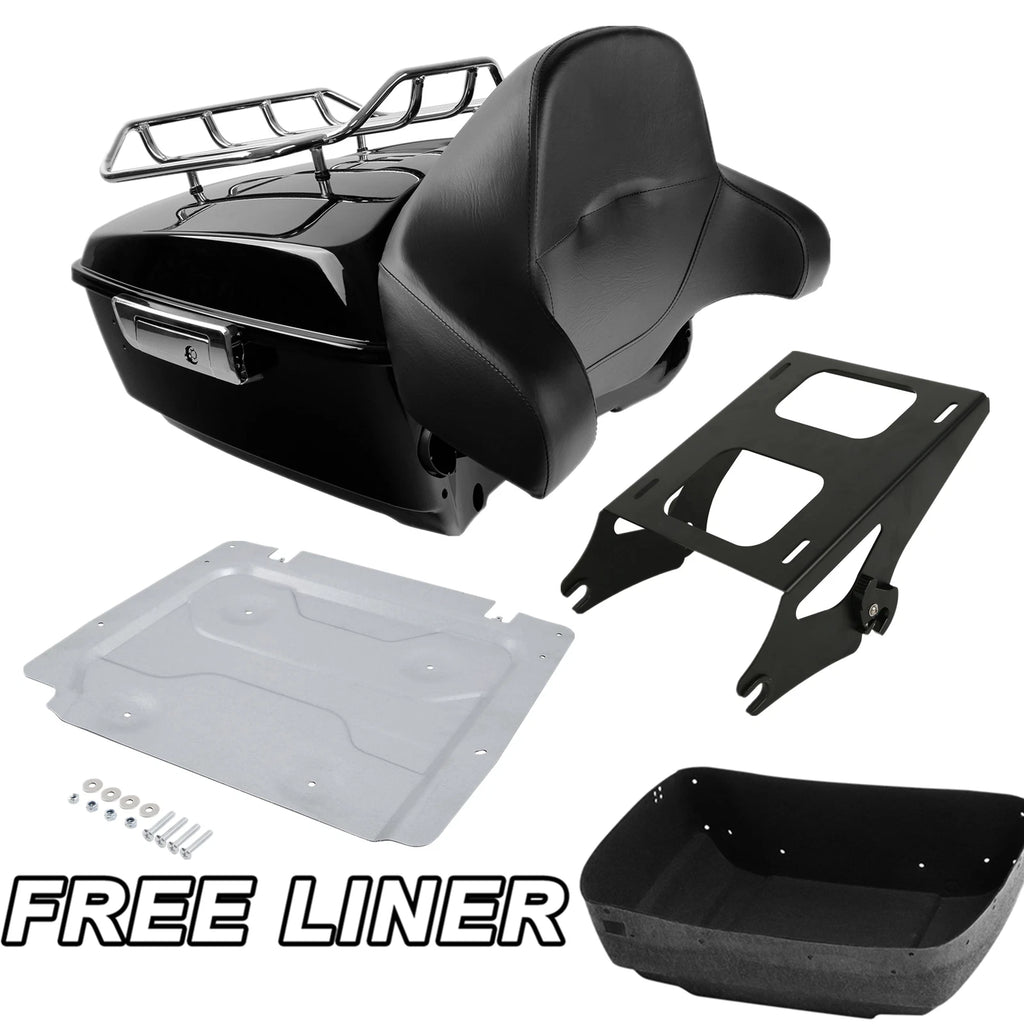 Trunk Mount Rack Backrest Pad Plate for Harley Road Glide (2014–2023)