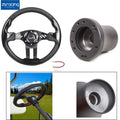 Set of 2 Black Hub Adapters for Club Car DS Golf Cart Steering Wheel