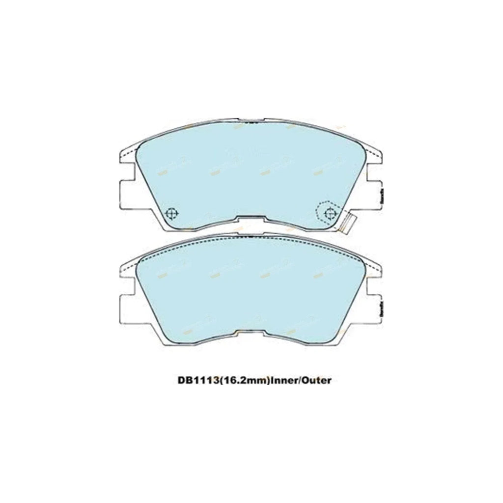 4WD Front Disc Brake Pad Set for Mitsubishi Pajero (1987 - 1991)