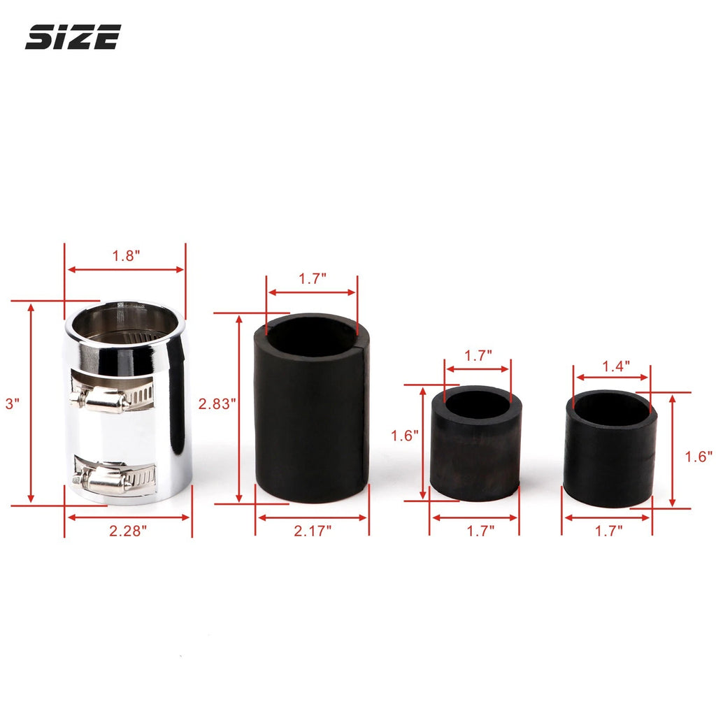 24" Stainless Steel Radiator Coolant Water Hose Kit Universal