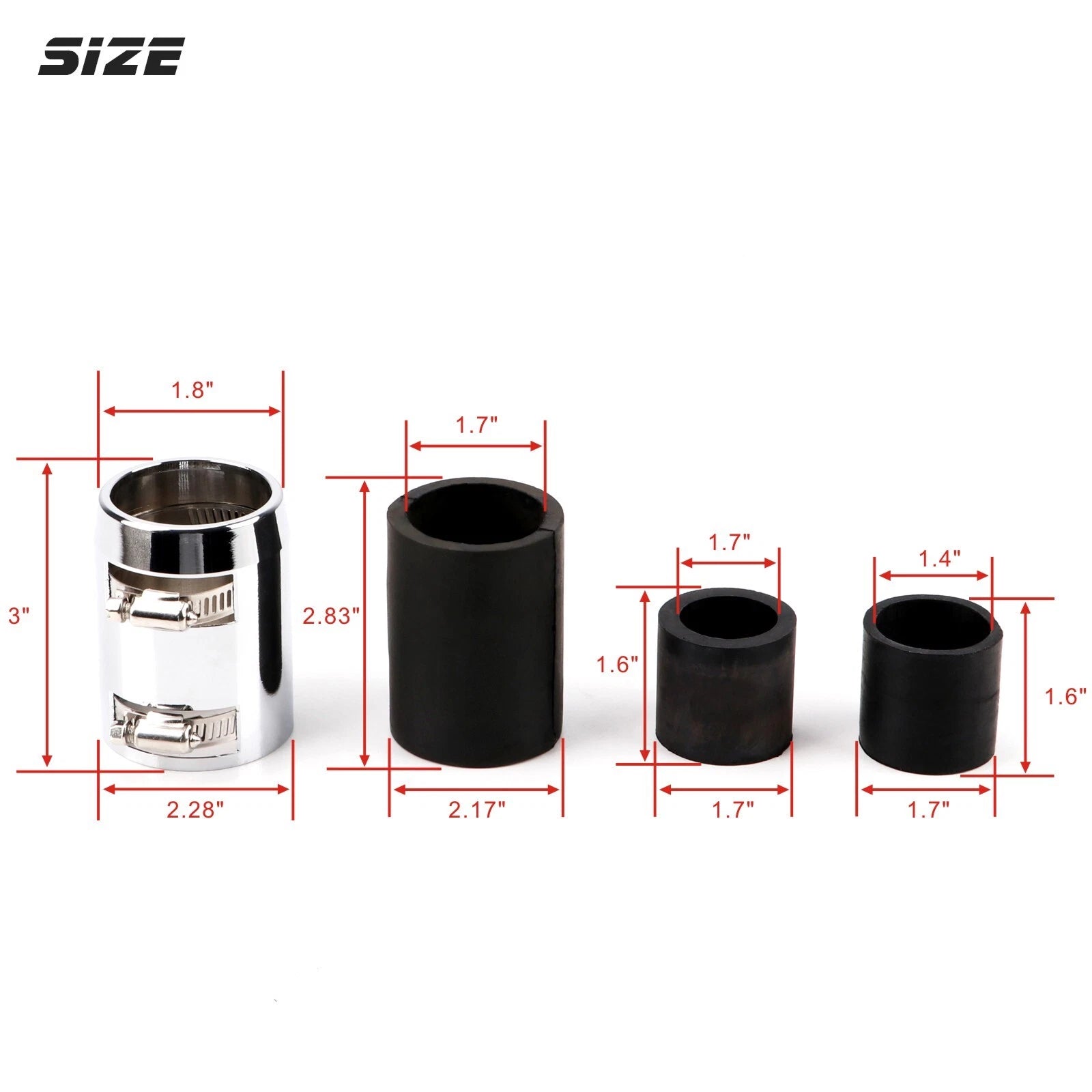 24" Stainless Steel Radiator Coolant Water Hose Kit Universal