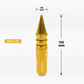 Set of 20 M12X1.5 Gold JDM Spiked Hex Wheel Lug Nuts + 20mm Extension
