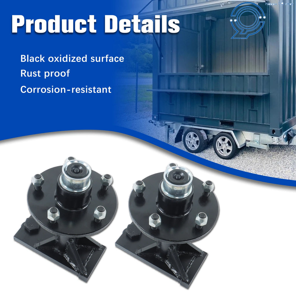 Set of 4 Shipping Container Wheels and Bolt-On Spindle Kit