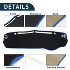 Dashboard Dash Cover Mat for Mazda Flair Crossover (Set of 2) Black Blue