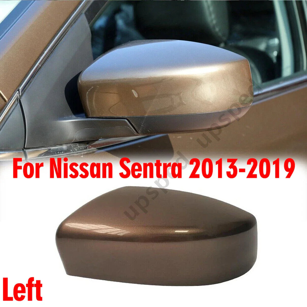 Gold Left Driver Side Rearview Mirror Cap Cover For Nissan Sentra (2013–2019)