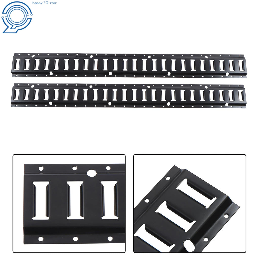2 Pack E Tie Down Rail Kit for Cargo Trailers (Power Coated)