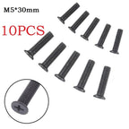10x 1/2 Inch Screws Adapter for Various Applications (Black)