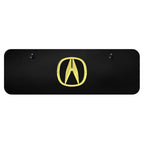 Gold Logo on Black Mini License Plate - Officially Licensed for Acura