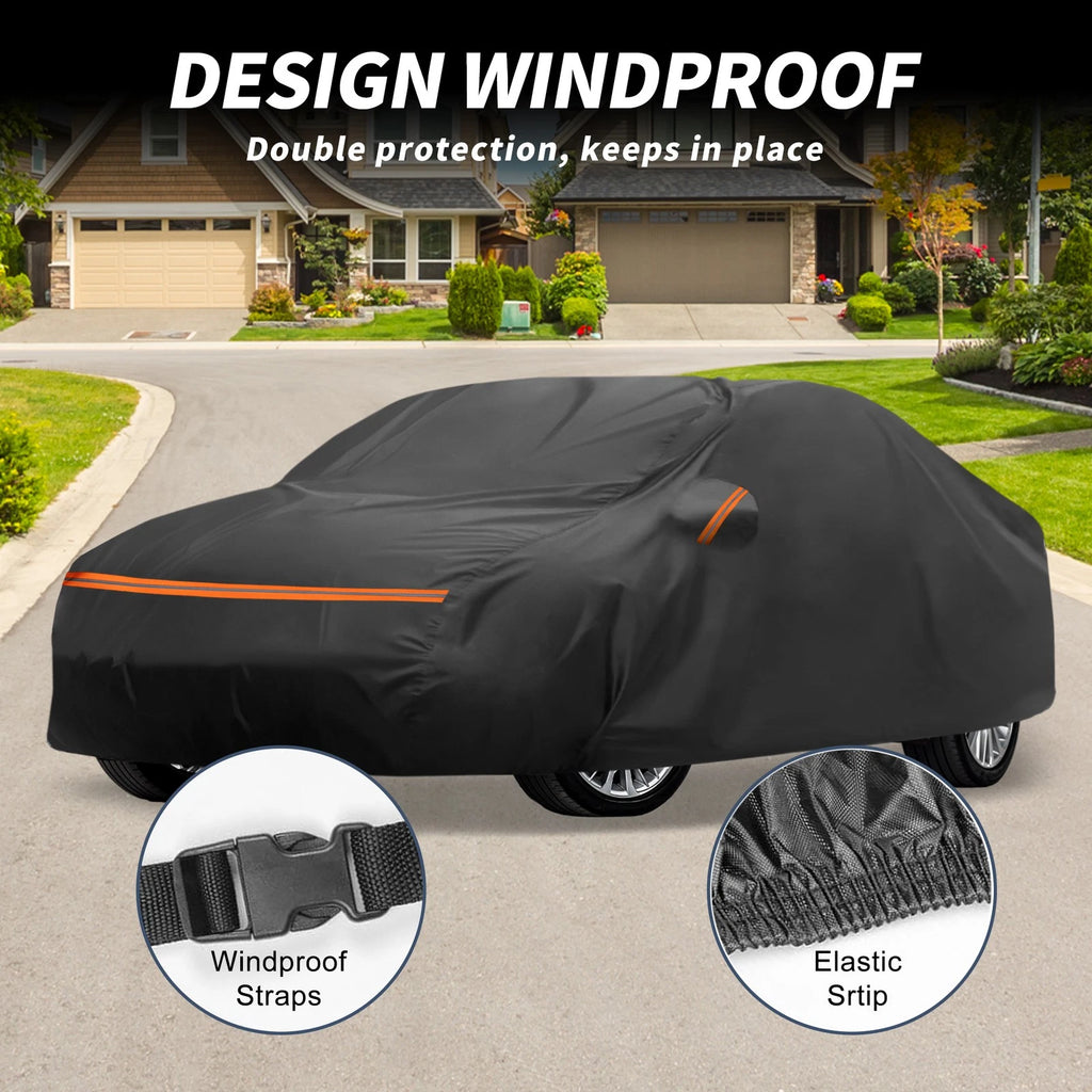 Waterproof Car Cover for Mazda 3 (2013–2021) PEVA Spunlace Cotton, Zipper