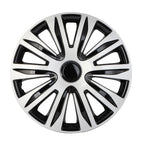 Set of 4 Wheel Covers for R17 Tire & Rim (Black & Silver)