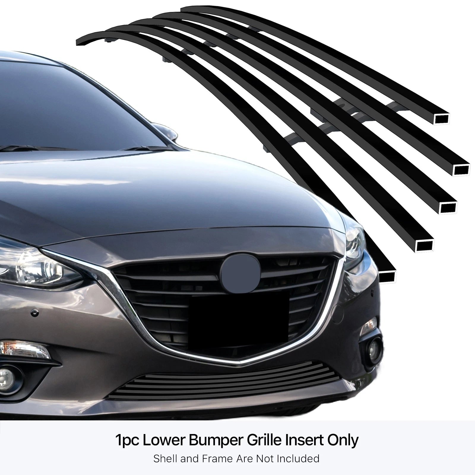 Stainless Black Billet Grille Insert for Mazda 3 (2014-2016)