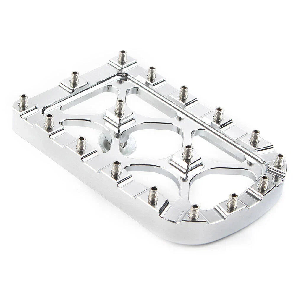 CNC Chrome MX Style Large Brake Pedal Pad Cover for Harley Electra Glide, Softail