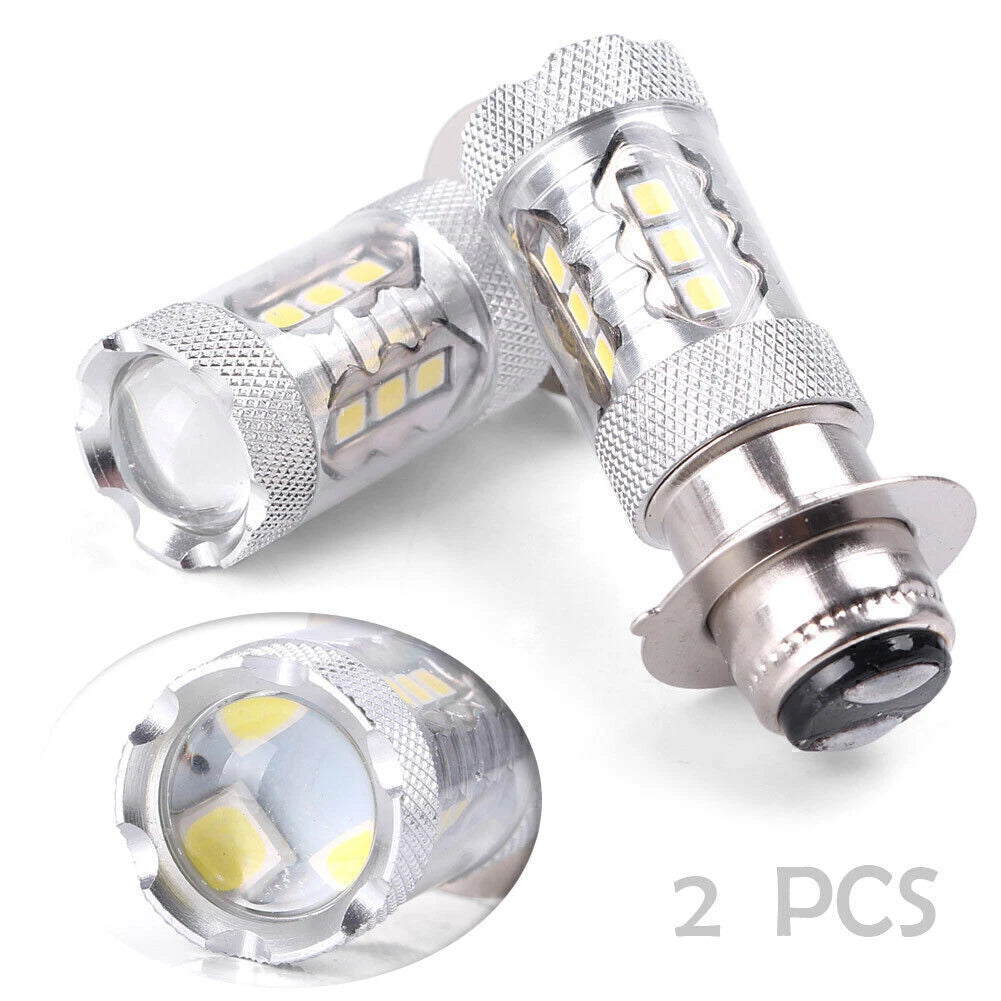 2X PX15D 16 SMD LED 80W Motorcycle Fog Lamp Headlight Bulb for Motorcycles