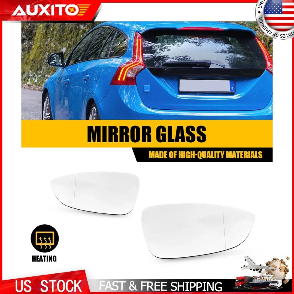 2X Heated Blind Spot Mirror Glass for Volkswagen Eos Passat (2009–2016)