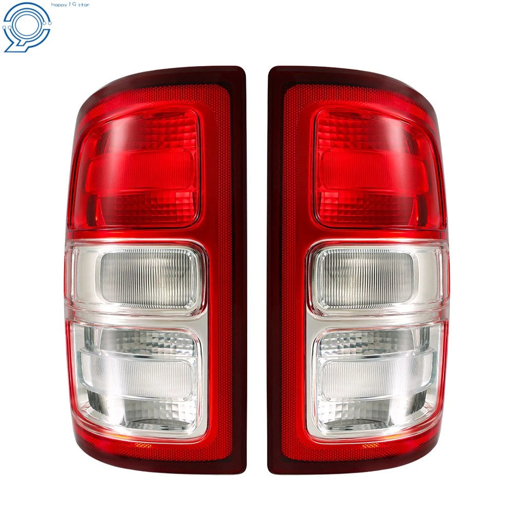 Set of 2 Tail Lights for Dodge Ram 2500 (2019–2022) with Chrome Bezel