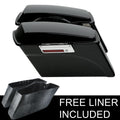 Vivid Black Hard Saddlebags & Lid Latch Key for Harley Softail Dyna Sportster