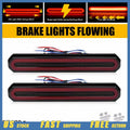 2X Red/Amber Oval 9" LED Tail Lights for Truck Trailer