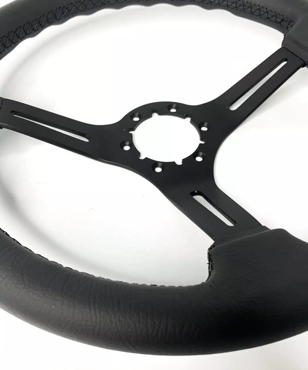 Steering Wheel Leather Grip 6 Hole Slotted for Chevrolet Corvette (1963–1982)