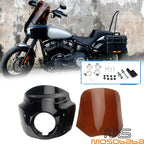 15" Smoke Headlight Fairing Windshield for Harley Dyna FXR FXDWG FXDB FXD (2006-2017)